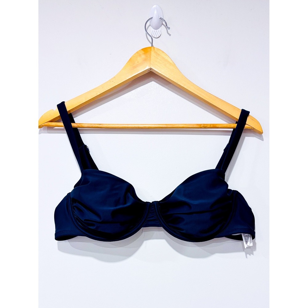 CUPSHE Navy balconette bikini top | Feminine minimalist | X-Large‎